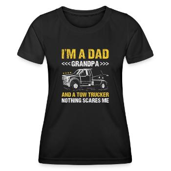 I'm A Dad Grandpa And A Tow Trucker Operator - Women's Functional T-Shirt - black - Front - AI Model Female 172 light (172cm)