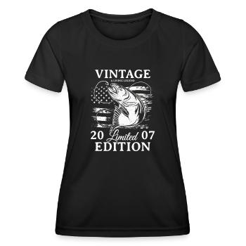 Birthday Vintage 2007 Limited Edition - 2007 - Women's Functional T-Shirt - black - Front - AI Model Female 172 light (172cm)