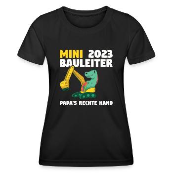 Bauherr 2023 Papa's Rechte Hand Bauleiter - Frauen Funktions-T-Shirt - Schwarz - Vorne - AI Model Female 172 light (172cm)