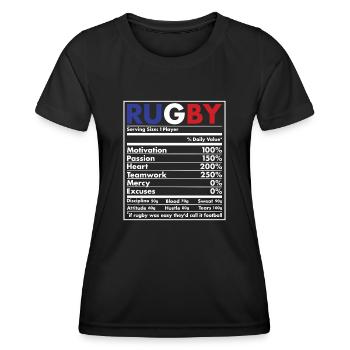 Nutrition France Rugby - Women's Functional T-Shirt - black - Front - AI Model Female 172 light (172cm)