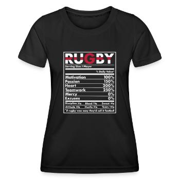 Nutrition England Rugby - Women's Functional T-Shirt - black - Front - AI Model Female 172 light (172cm)