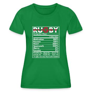 Nutrition Angleterre Rugby - T-shirt sport Femme - vert - Devant - AI Model Female 172 dark (172cm)