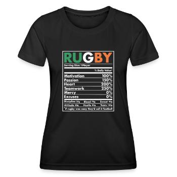 Nutrition Ireland Rugby - Women's Functional T-Shirt - black - Front - AI Model Female 172 light (172cm)