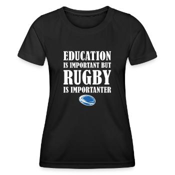 But Rugby Is Importanter Scotland Rugby - Women's Functional T-Shirt - black - Front - AI Model Female 172 light (172cm)