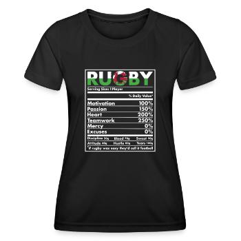 Nutrition Wales Rugby - Women's Functional T-Shirt - black - Front - AI Model Female 172 light (172cm)