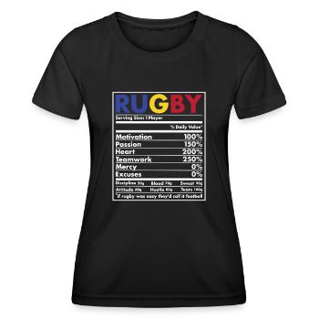 Nutrition Romania Rugby - Women's Functional T-Shirt - black - Front - AI Model Female 172 light (172cm)