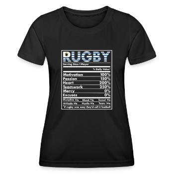 Nutrition Uruguay Rugby - Frauen Funktions-T-Shirt - Schwarz - Vorne - AI Model Female 172 light (172cm)