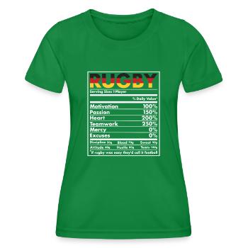 Nutrition Allemagne Rugby - T-shirt sport Femme - vert - Devant - AI Model Female 172 dark (172cm)