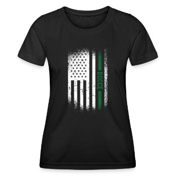 Sport Us Flag Bocce - T-shirt sport Femme - noir - Devant - AI Model Female 172 light (172cm)