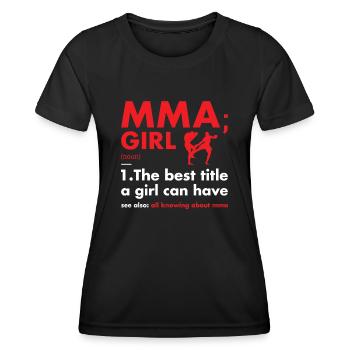 Sport Girl Definition MMA - Frauen Funktions-T-Shirt - Schwarz - Vorne - AI Model Female 172 light (172cm)