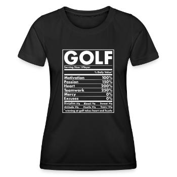 Sport Nutrition Golf - T-shirt sport Femme - noir - Devant - AI Model Female 172 light (172cm)
