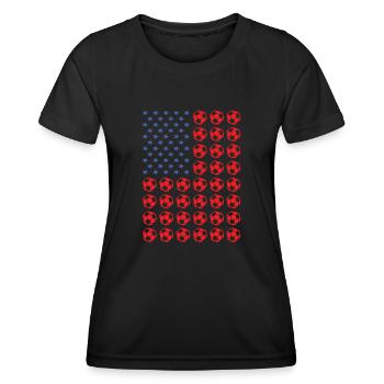 Sport Us Flag Futsal - T-shirt sport Femme - noir - Devant - AI Model Female 172 light (172cm)