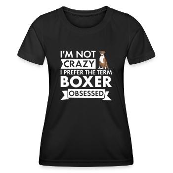 I Prefer The Term Boxer Obsessed - Frauen Funktions-T-Shirt - Schwarz - Vorne - AI Model Female 172 light (172cm)