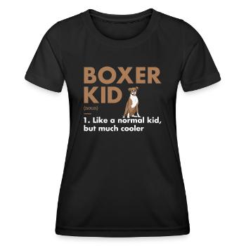 Boxer Kid Definition - Women's Functional T-Shirt - black - Front - AI Model Female 172 light (172cm)