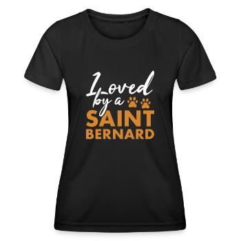 Loved By A Saint Bernard - Women's Functional T-Shirt - black - Front - AI Model Female 172 light (172cm)