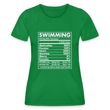Sport Nutrition Natation - T-shirt sport Femme - vert - Devant - AI Model Female 172 dark (172cm)