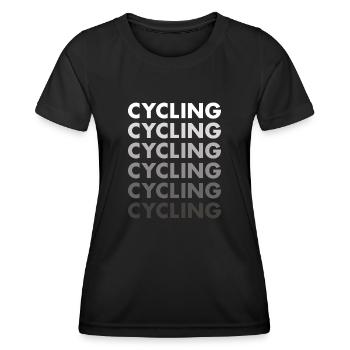 Sport Cycling - Frauen Funktions-T-Shirt - Schwarz - Vorne - AI Model Female 172 light (172cm)