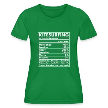Nutrition sportive Kitesurf - T-shirt sport Femme - vert - Devant - AI Model Female 172 dark (172cm)