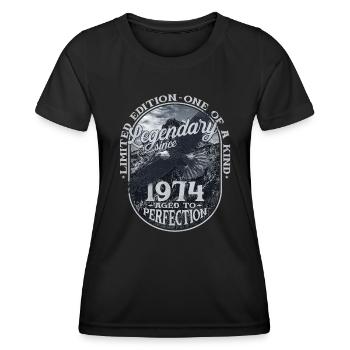 Legendary since 1974 - Women's Functional T-Shirt - black - Front - AI Model Female 172 light (172cm)