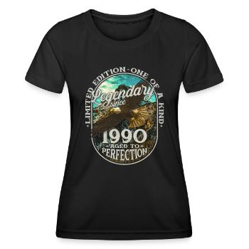 Legendary since 1990 - Women's Functional T-Shirt - black - Front - AI Model Female 172 light (172cm)