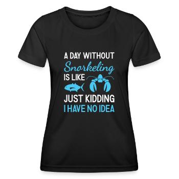 Snorkeler Une journée sans snorkeling - T-shirt sport Femme - noir - Devant - AI Model Female 172 light (172cm)