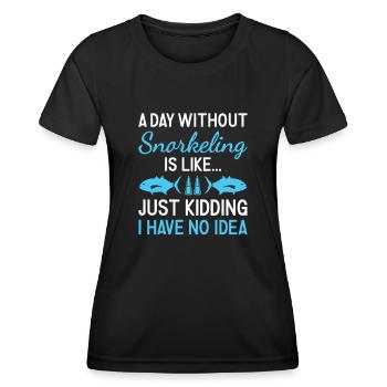 Snorkeler Une journée sans snorkeling - T-shirt sport Femme - noir - Devant - AI Model Female 172 light (172cm)