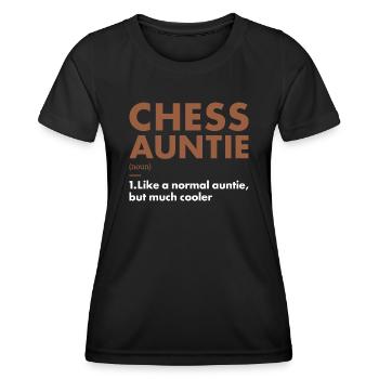 Chess Player Auntie Definition Chess - Frauen Funktions-T-Shirt - Schwarz - Vorne - AI Model Female 172 light (172cm)