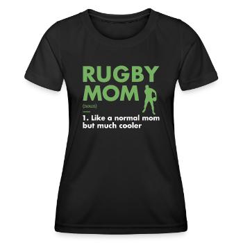 Sport Mom Definition Rugby - Frauen Funktions-T-Shirt - Schwarz - Vorne - AI Model Female 172 light (172cm)