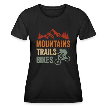 VTT VTT Downhill VTT - T-shirt sport Femme - noir - Devant - AI Model Female 172 light (172cm)