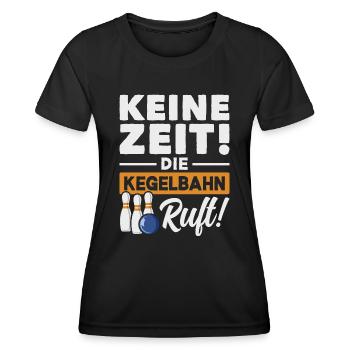 Kegeln Kegler Kegel Kegelbahn Kegeltour - Frauen Funktions-T-Shirt - Schwarz - Vorne - AI Model Female 172 light (172cm)