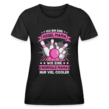 Kegeln Kegler Kegel Mama Kegelbahn Kegeltour - Frauen Funktions-T-Shirt - Schwarz - Vorne - AI Model Female 172 light (172cm)