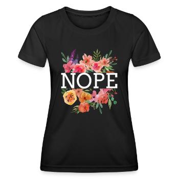 Nope Non - T-shirt sport Femme - noir - Devant - AI Model Female 172 light (172cm)