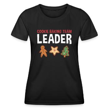 Cookie Baking Team Leader Cookie - Frauen Funktions-T-Shirt - Schwarz - Vorne - AI Model Female 172 light (172cm)