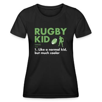 Sport Kid Definition Rugby - Frauen Funktions-T-Shirt - Schwarz - Vorne - AI Model Female 172 light (172cm)