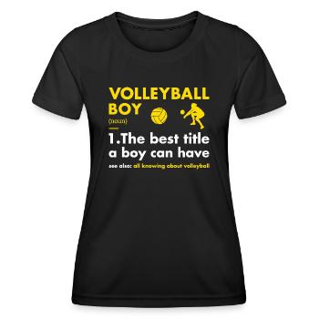 Sport Boy Definition Volleyball - Frauen Funktions-T-Shirt - Schwarz - Vorne - AI Model Female 172 light (172cm)