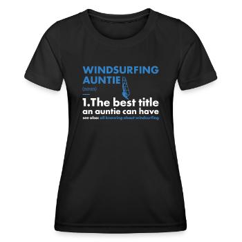 Sport Auntie Windsurfing - Women's Functional T-Shirt - black - Front - AI Model Female 172 light (172cm)
