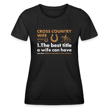 Rider Wife Definition Cross Country - Women's Functional T-Shirt - black - Front - AI Model Female 172 light (172cm)