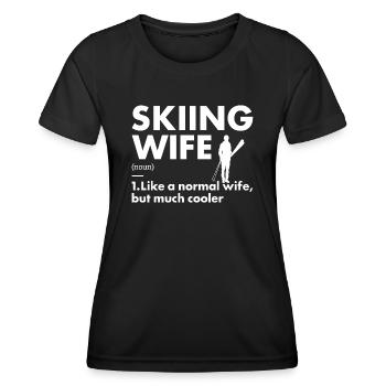Sport Femme Ski - T-shirt sport Femme - noir - Devant - AI Model Female 172 light (172cm)