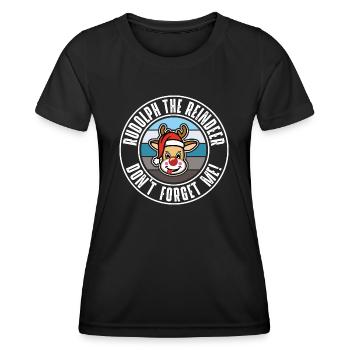 Rudolph - T-shirt sport Femme - noir - Devant - AI Model Female 172 light (172cm)