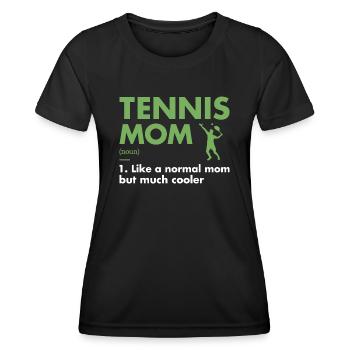 Sport Mom Definition Tennis - Frauen Funktions-T-Shirt - Schwarz - Vorne - AI Model Female 172 light (172cm)