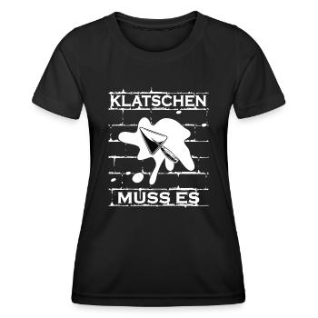 Maurer Mörtel Maurerkelle - Frauen Funktions-T-Shirt - Schwarz - Vorne - AI Model Female 172 light (172cm)