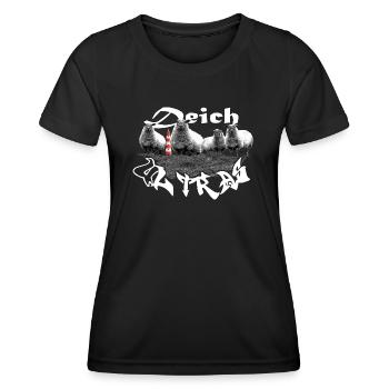 Deich Ultras - Frauen Funktions-T-Shirt - Schwarz - Vorne - AI Model Female 172 light (172cm)