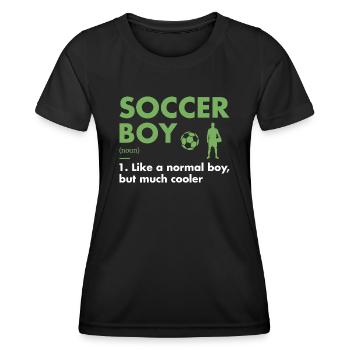 Sport Boy Definition Soccer - Frauen Funktions-T-Shirt - Schwarz - Vorne - AI Model Female 172 light (172cm)