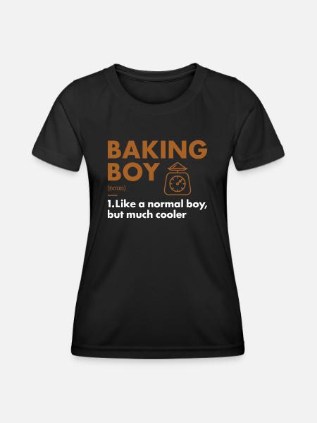 Baker Boy Définition Pâtisserie - T-shirt sport Femme - noir