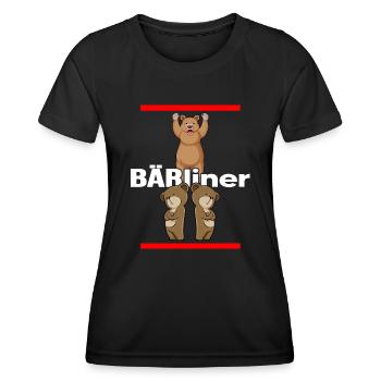 Berlin Capital Berliner-Bär Bärliner - Women's Functional T-Shirt - black - Front - AI Model Female 172 light (172cm)