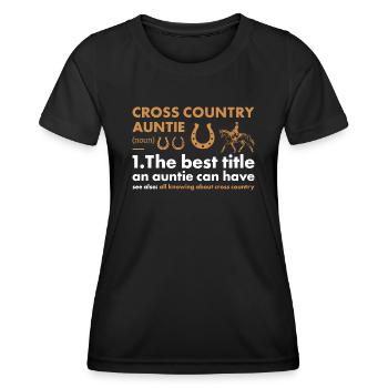 Rider Auntie Definition Cross Country - Women's Functional T-Shirt - black - Front - AI Model Female 172 light (172cm)