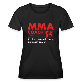 Sport Coach Definition MMA - Frauen Funktions-T-Shirt - Schwarz - Vorne - AI Model Female 172 light (172cm)