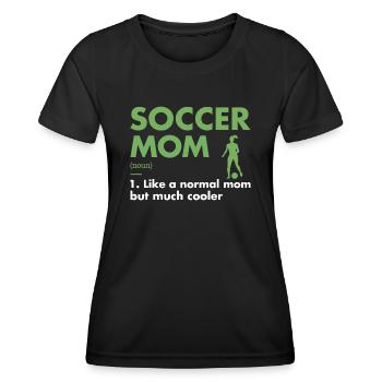 Sport Maman Définition Soccer - T-shirt sport Femme - noir - Devant - AI Model Female 172 light (172cm)
