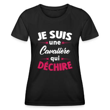 Je Suis Une Cavalière Qui Déchire - T-shirt sport Femme - noir - Devant - AI Model Female 172 light (172cm)