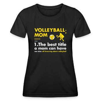 Sport Maman Définition Volleyball - T-shirt sport Femme - noir - Devant - AI Model Female 172 light (172cm)